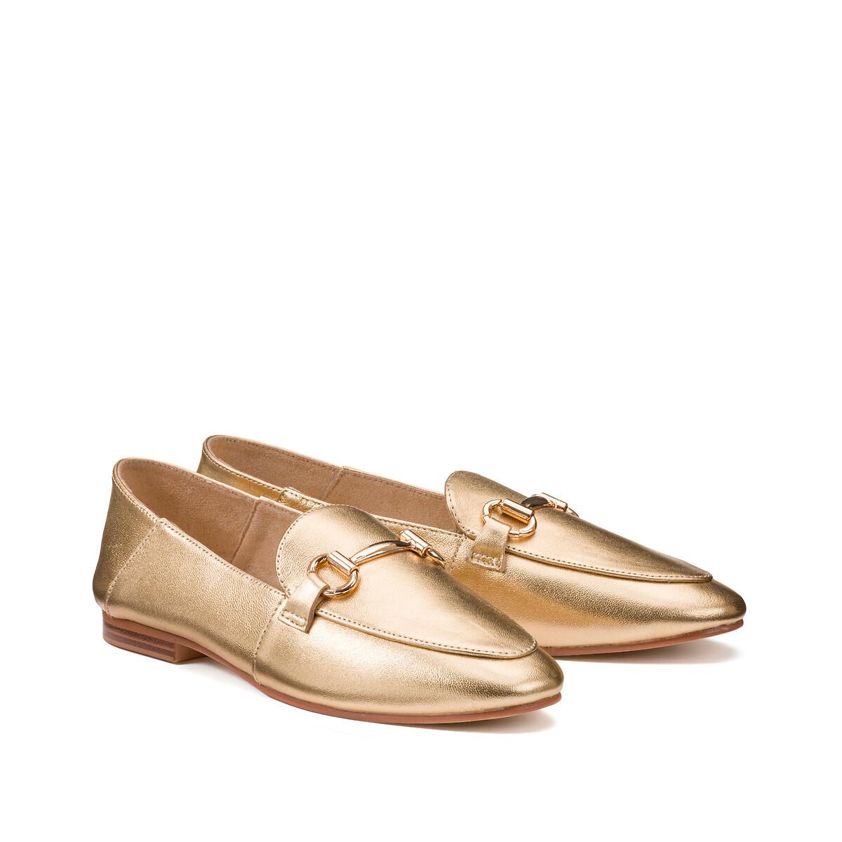 Leder-loafer Mit Morsetti Damen Gold 39 von La Redoute Collections
