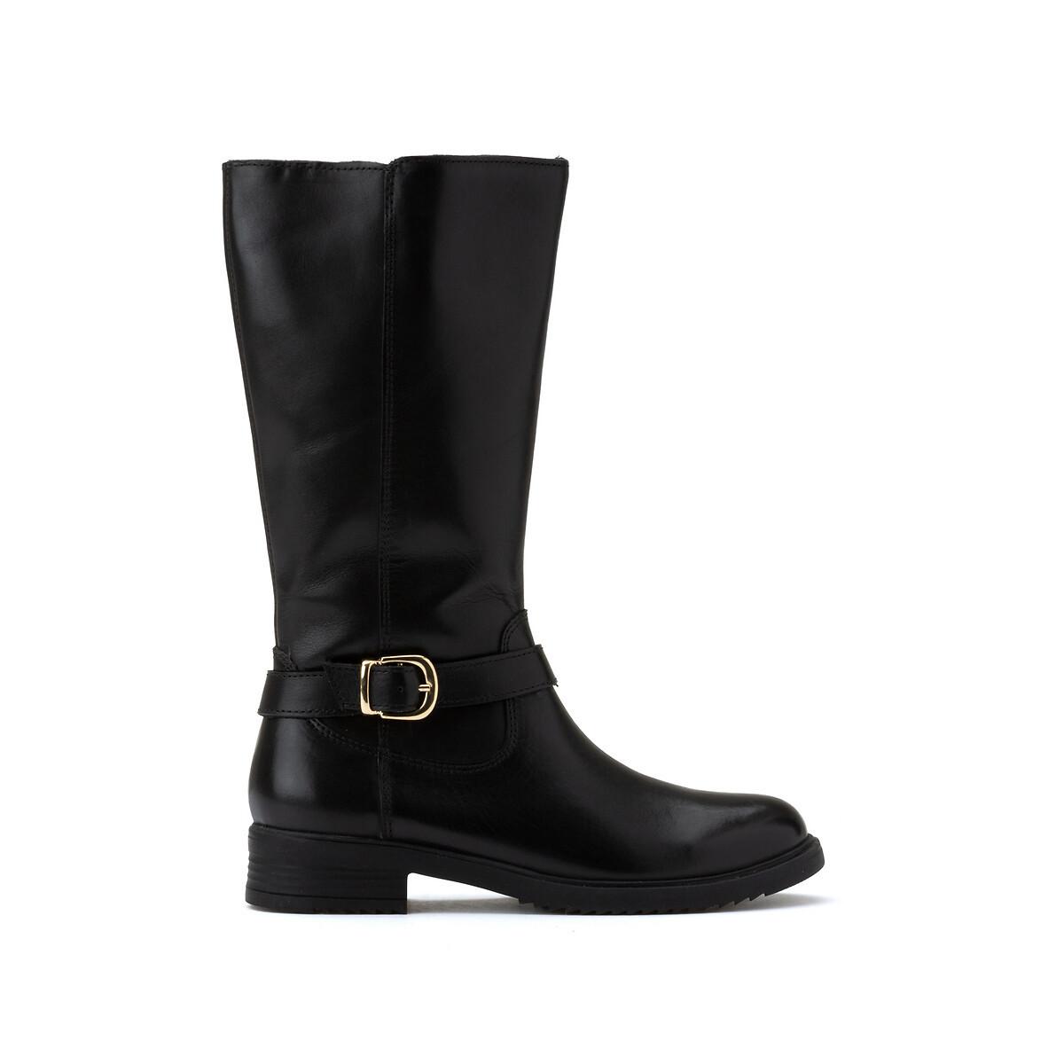 Lederstiefel Mit Reissverschluss Damen Schwarz 29 von La Redoute Collections