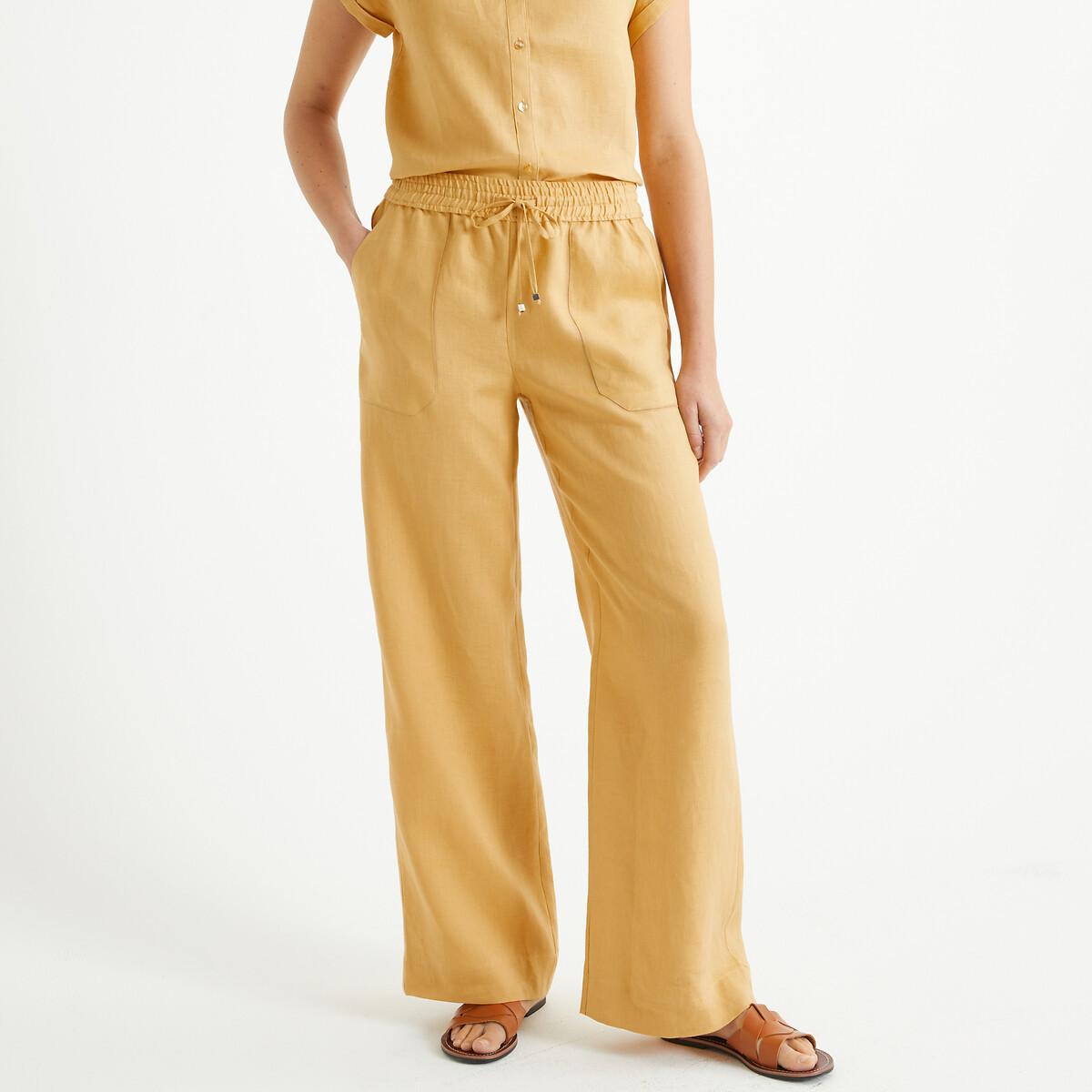 Leinenhose Damen Gelb 40 von La Redoute Collections