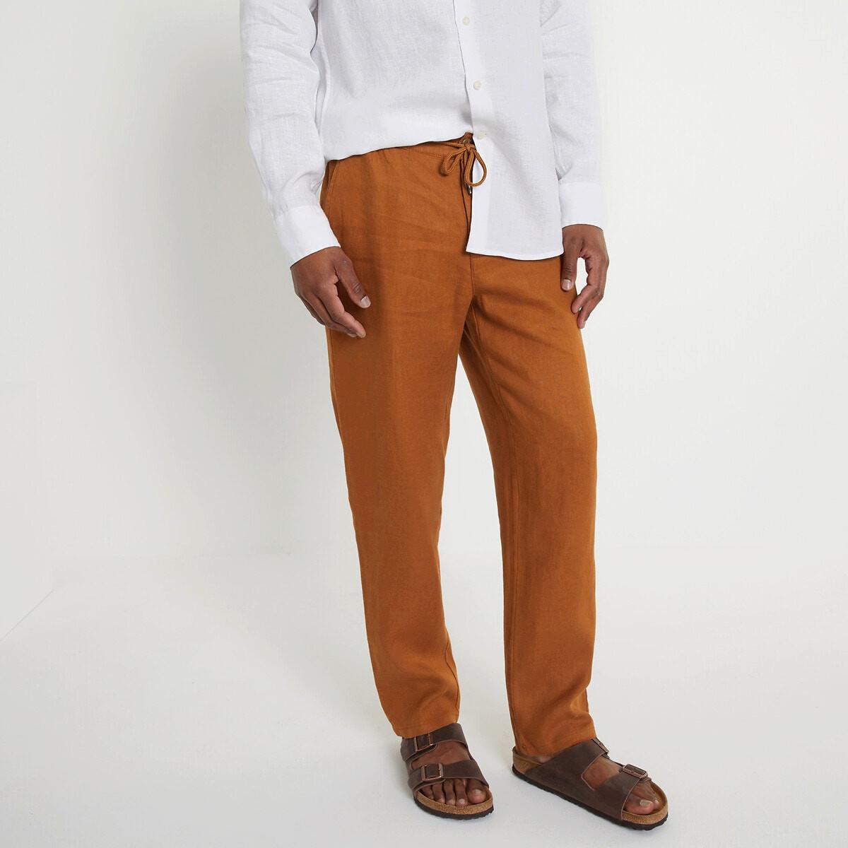 Leinenhose Herren Braun 44 von La Redoute Collections