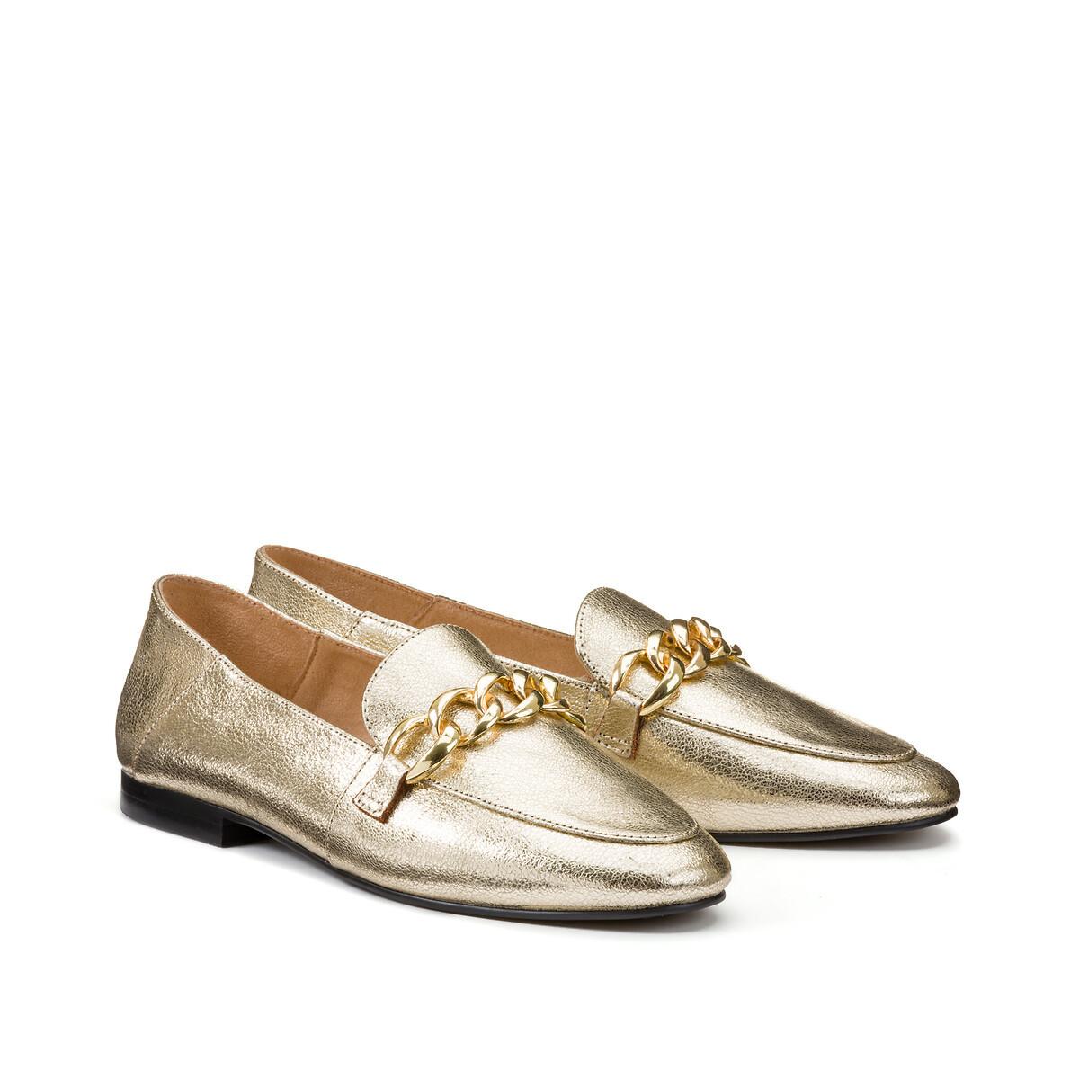 Loafer Mit Zierkette Damen Gold 39 von La Redoute Collections