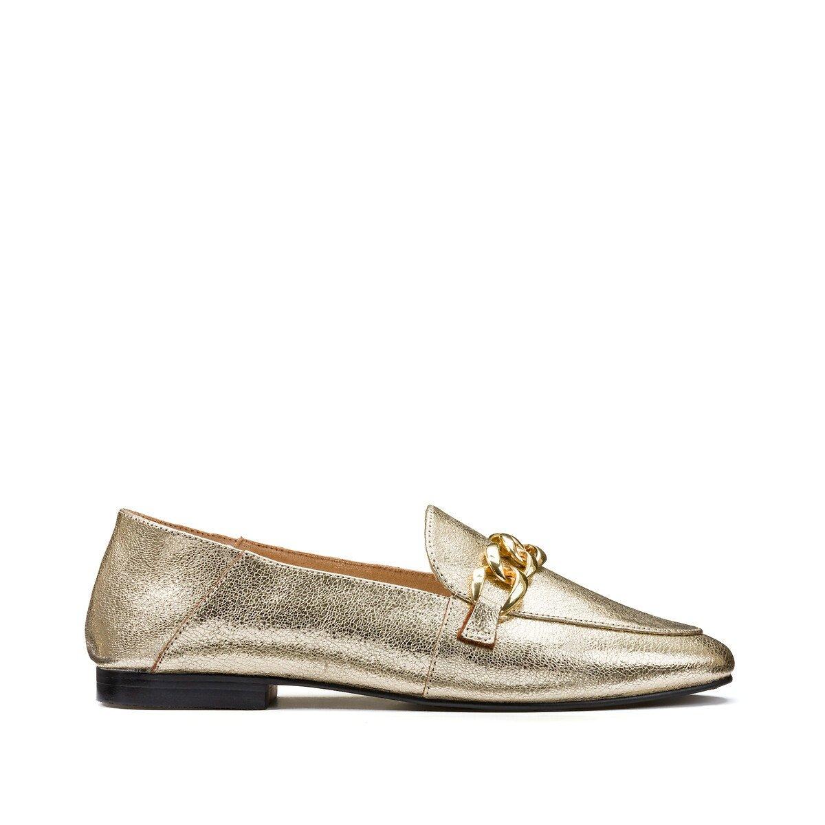 Loafer Mit Zierkette Damen Gold 43 von La Redoute Collections