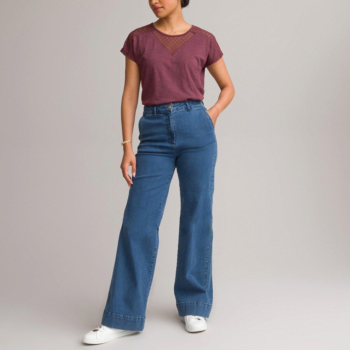 Loose-fit-jeans Damen Blau 38 von La Redoute Collections