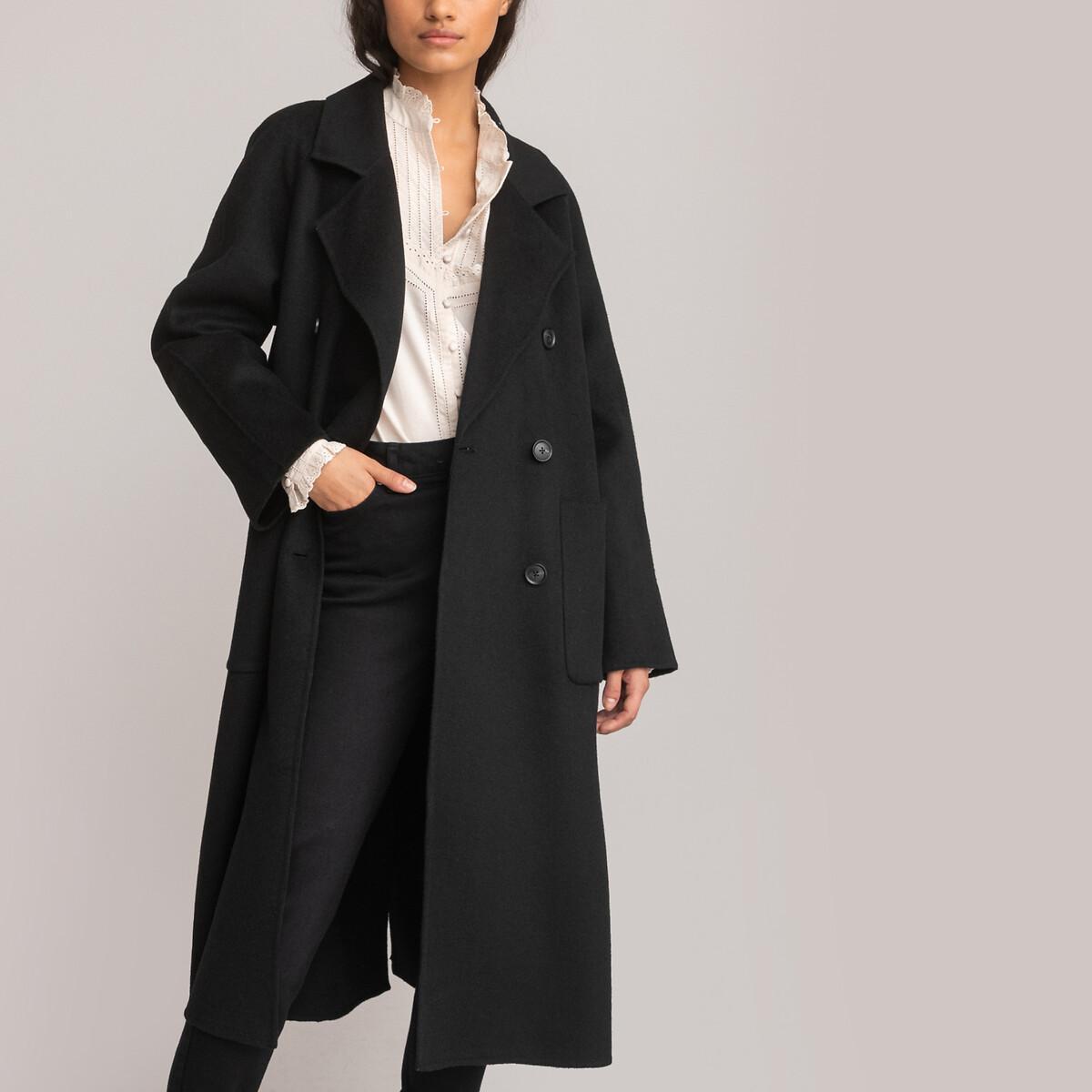 Langer Signature Mantel Damen Schwarz 32 von La Redoute Collections