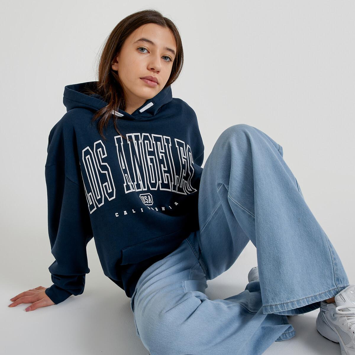 Obersized-kapuzensweatshirt Mädchen Blau S von La Redoute Collections