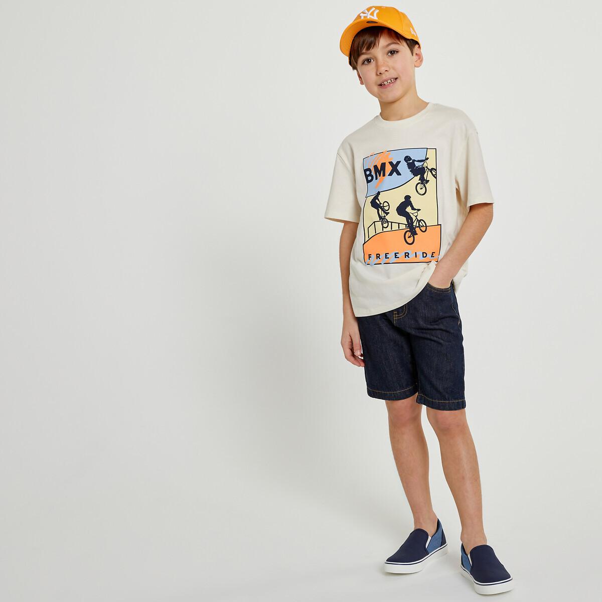 Oversized-t-shirt Mit Bmx-print Vorne Jungen Weiss 114 von La Redoute Collections