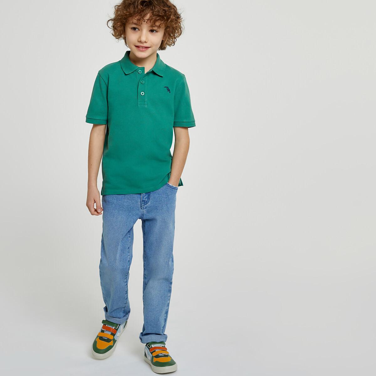 Poloshirt Mit Kurzen Ärmeln Und Gesticktem Tukan Jungen Grün 114 von La Redoute Collections