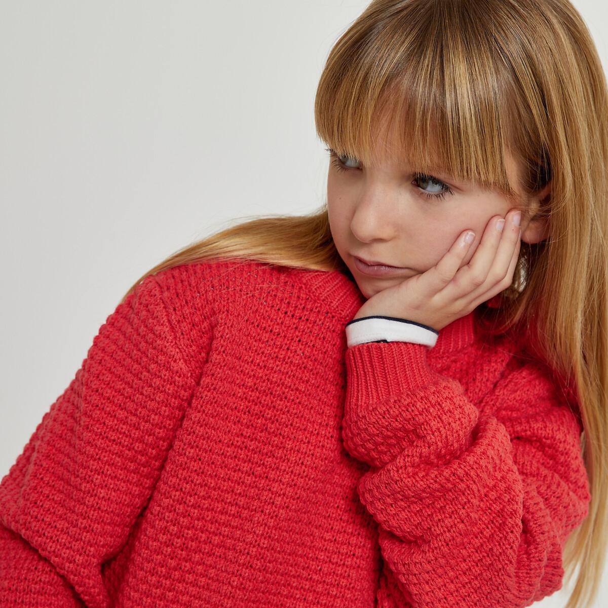 Pullover Mit Rundem Ausschnitt Mädchen Rot 102 von La Redoute Collections