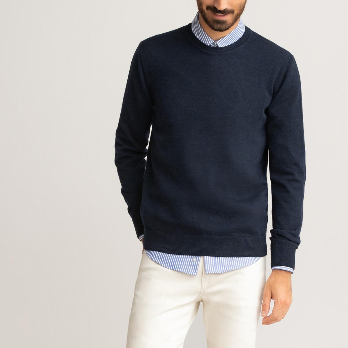 Signature Pullover Aus Merinowolle Herren Blau S von La Redoute Collections