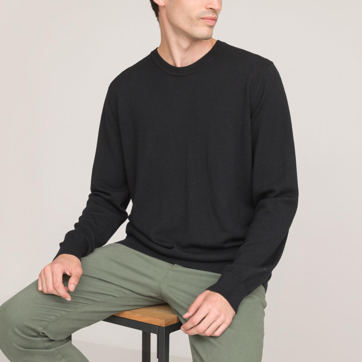 Signature Pullover Aus Merinowolle Herren Schwarz L von La Redoute Collections