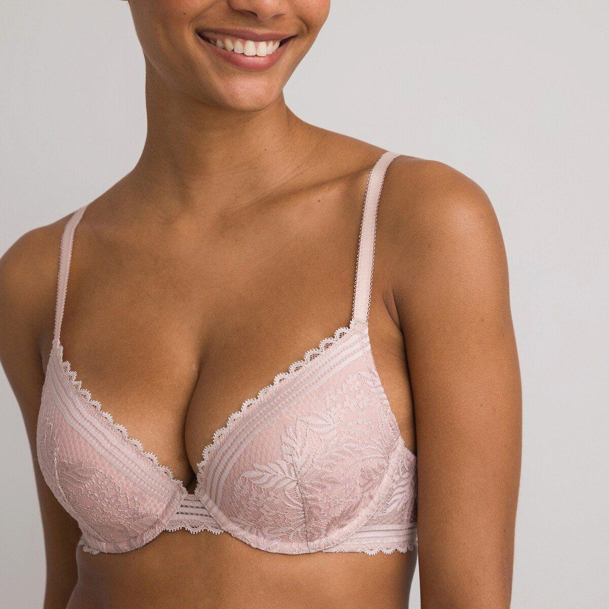 Push-up-bh Signature Jeanne Aus Spitze Damen Pink A/70 von La Redoute Collections