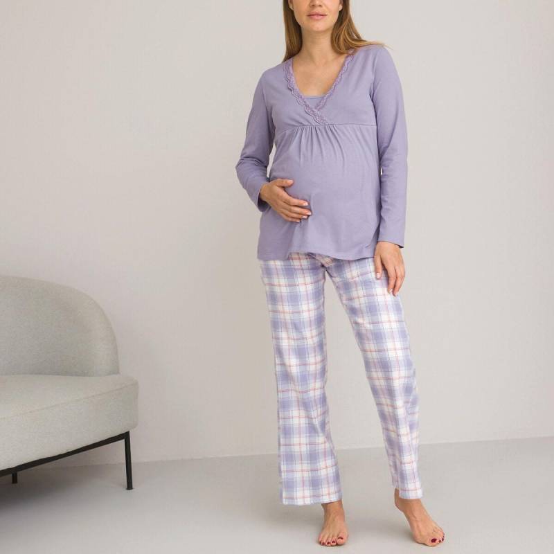 Pyjama Für Schwangerschaft Und Stillzeit Damen Beige 38 von La Redoute Collections