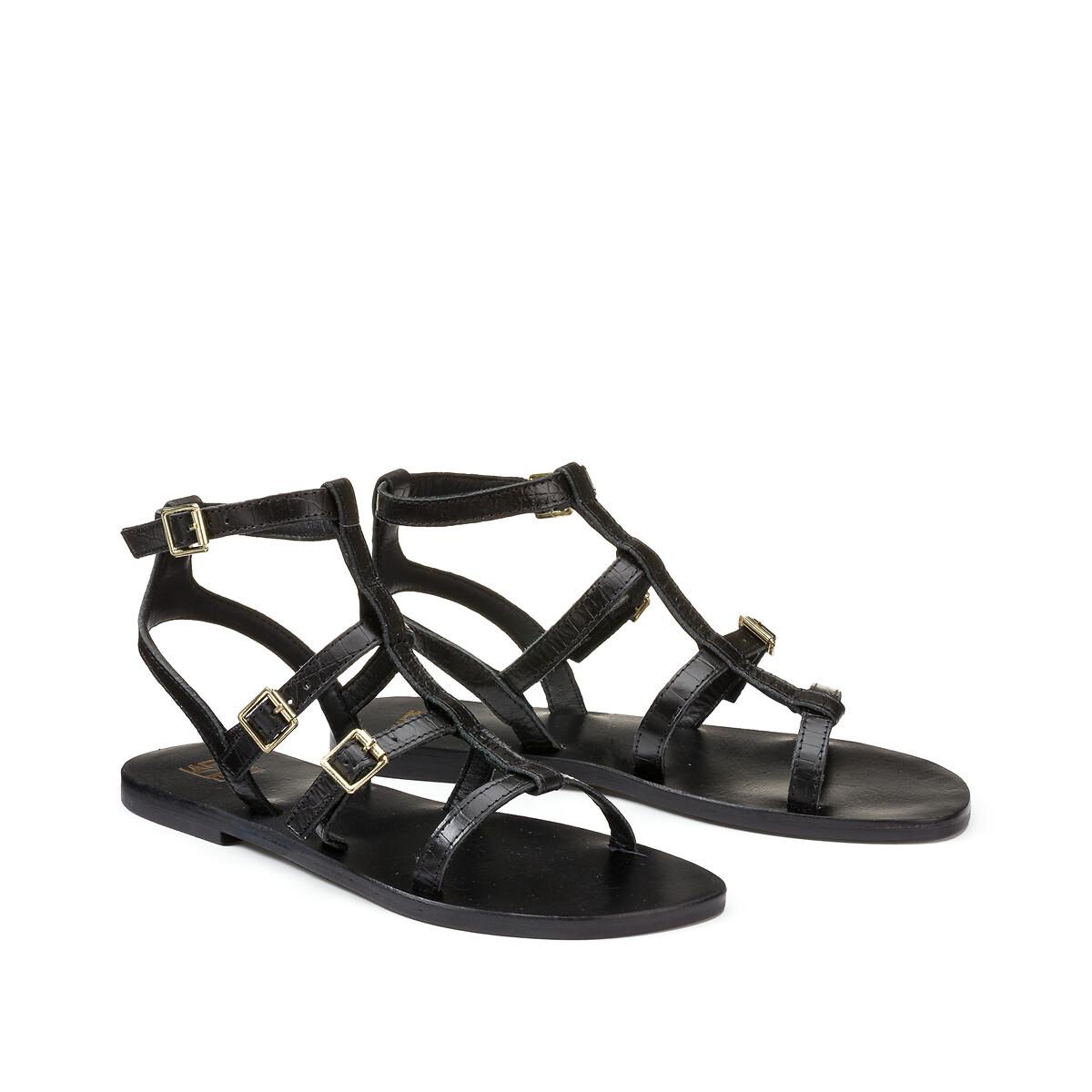 Römersandalen Damen Schwarz 36 von La Redoute Collections