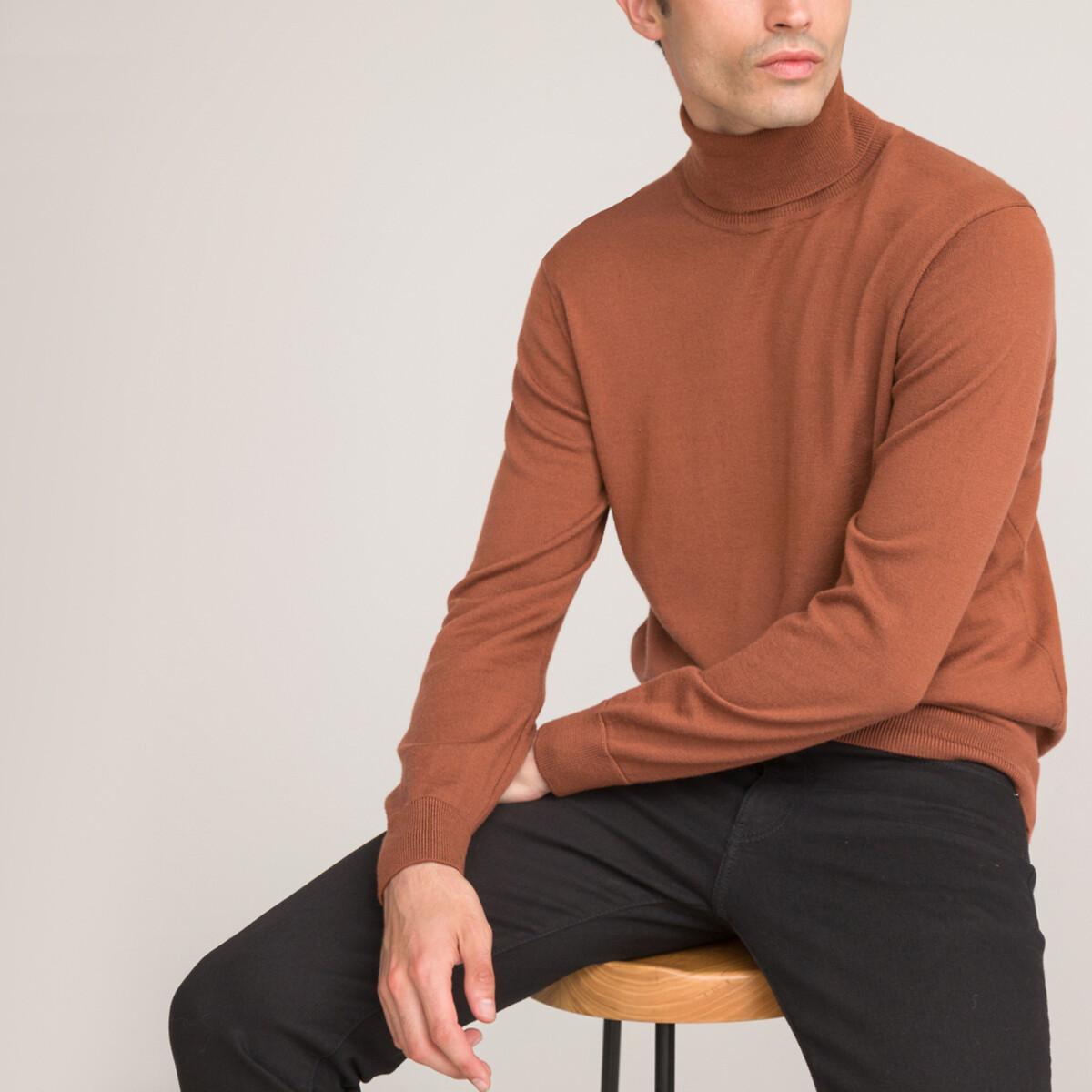 Rollkragenpullover Aus 100% Merinowolle Herren Beige 33/34 von La Redoute Collections