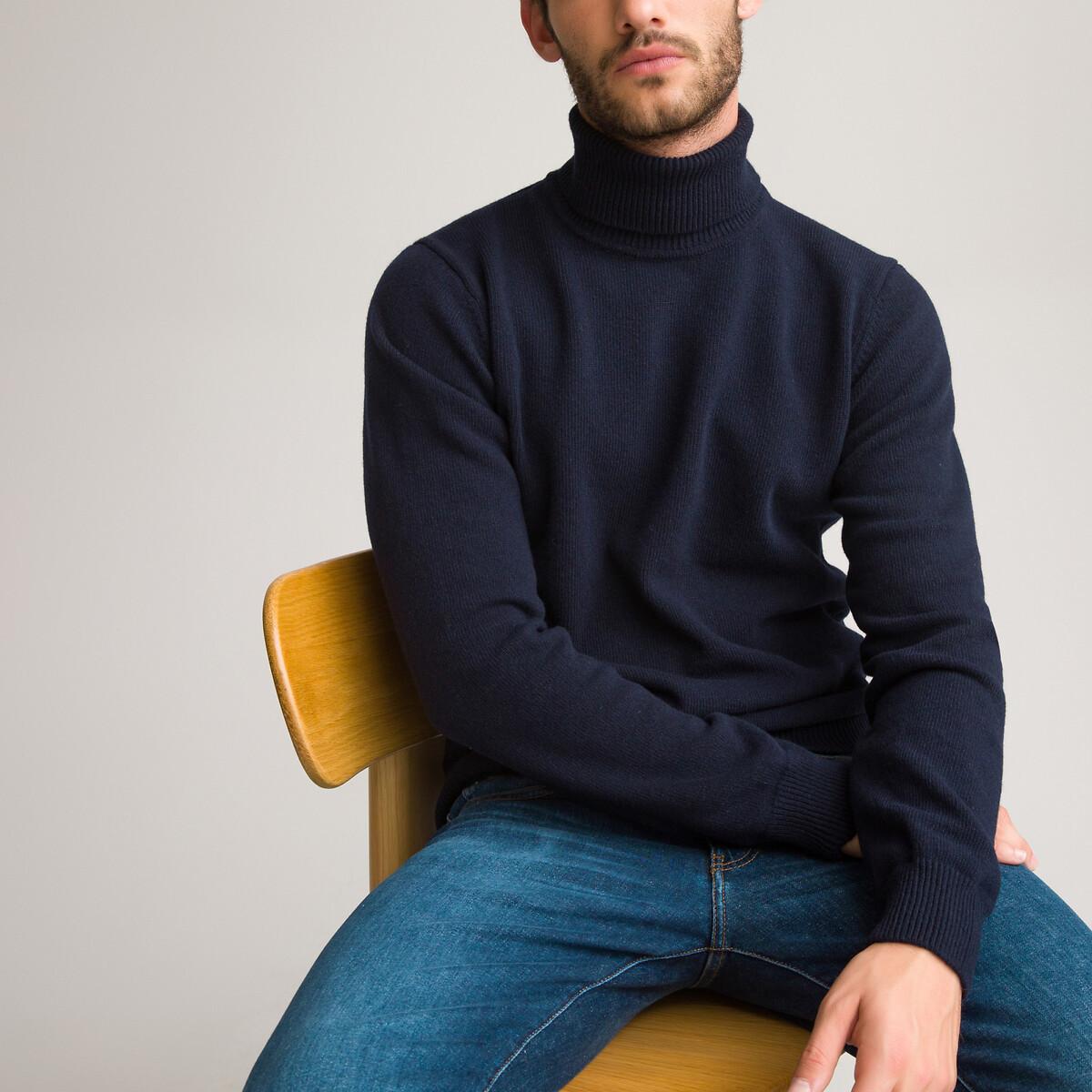 Rollkragenpullover Signature Aus Lambswool Herren Blau XL von La Redoute Collections