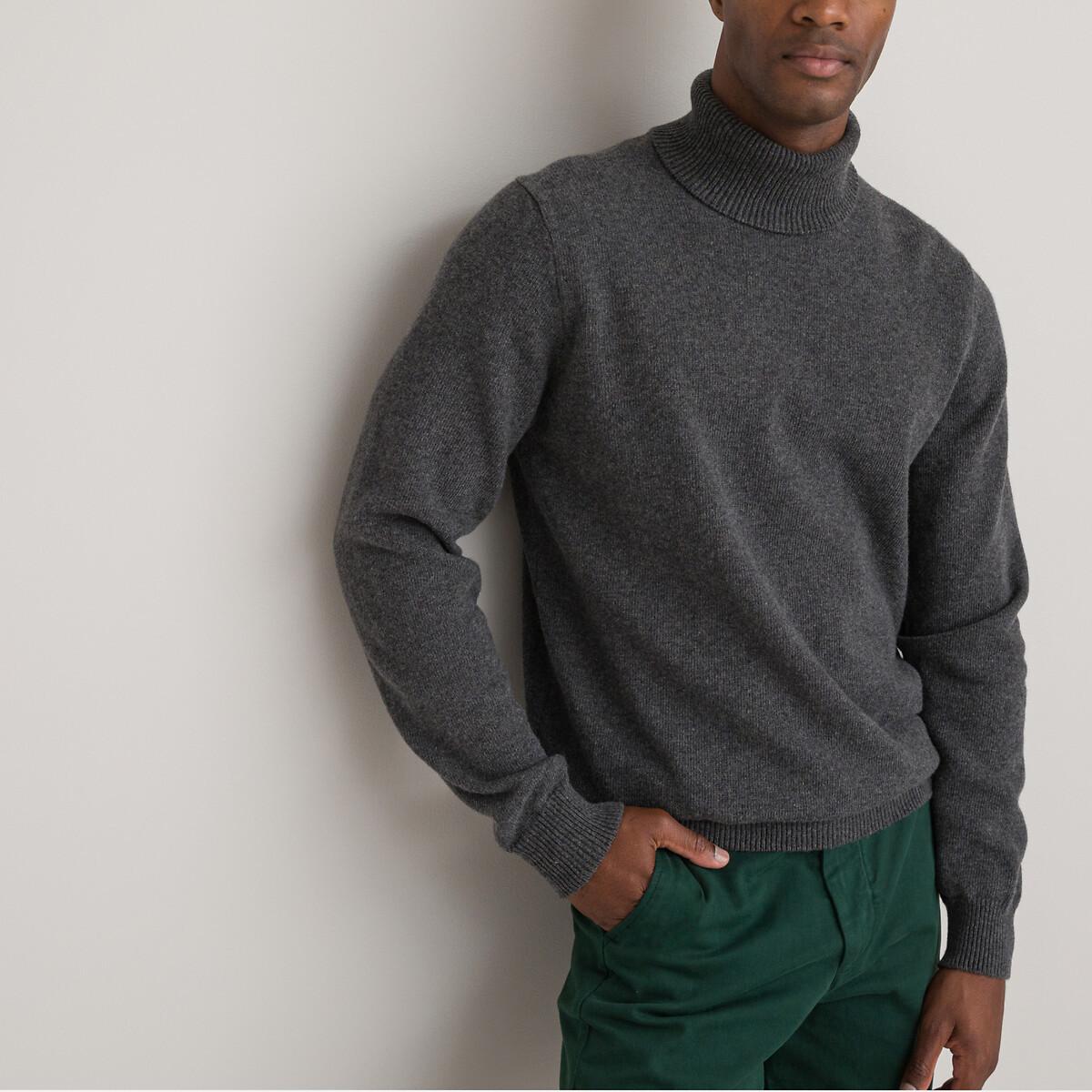 Rollkragenpullover Signature Aus Lambswool Herren Grau L von La Redoute Collections