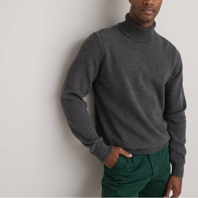 Rollkragenpullover Signature Aus Lambswool Herren Grau M von La Redoute Collections