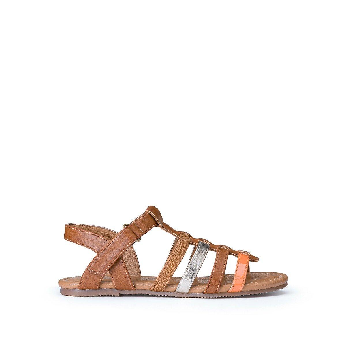 Sandalen Mit Klettverschluss Damen Braun 28 von La Redoute Collections