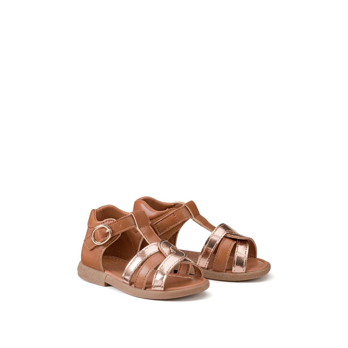 Sandalen Mit Riemen Damen Braun 19 von La Redoute Collections