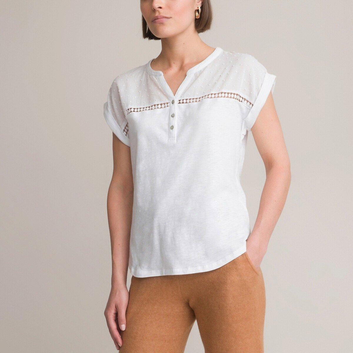 Shirt Aus Reiner Baumwolle Damen Weiss 33/34 von La Redoute Collections