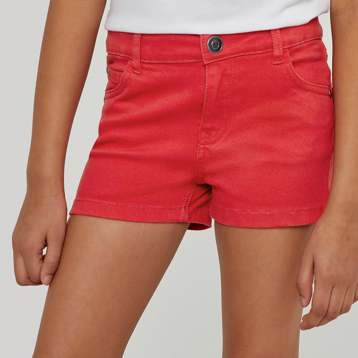 Shorts In Five-pocket-form Mädchen Rot 134/140 von La Redoute Collections