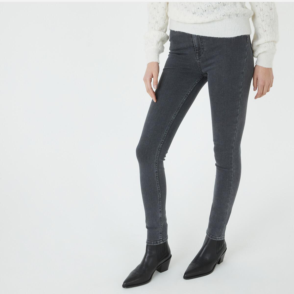 Skinny-jeans Damen Grau 34 von La Redoute Collections