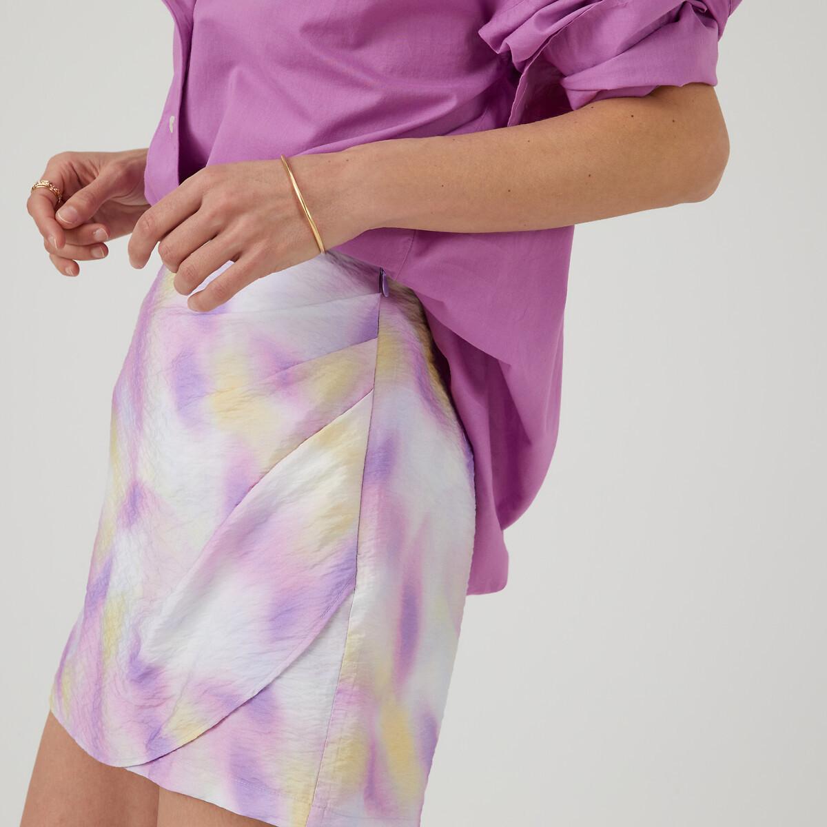 Skort Mit Tie-dye-print Damen Braun 36 von La Redoute Collections