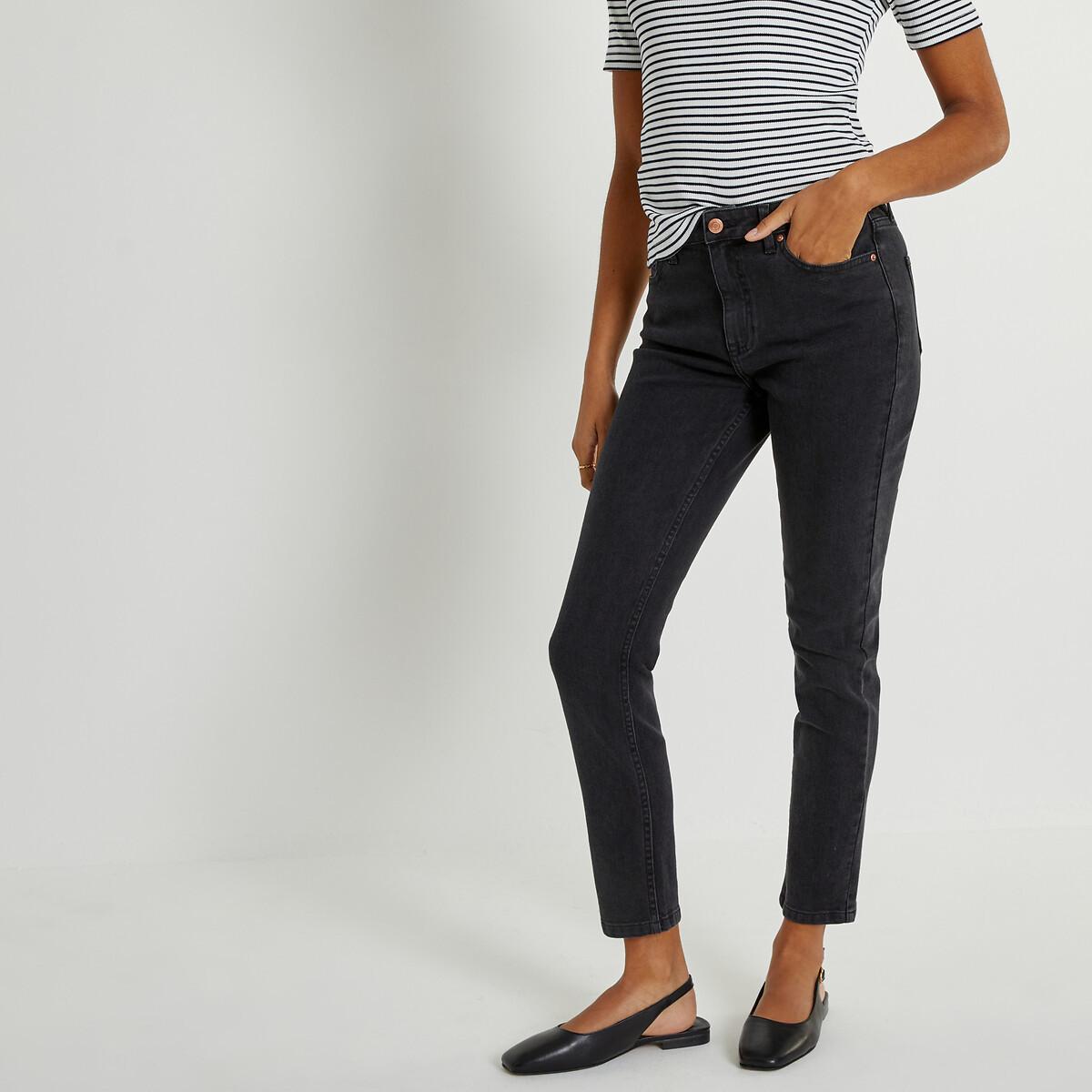 Slim-fit-jeans Damen Schwarz 34 von La Redoute Collections