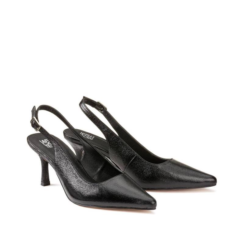 Slingback-pumps Mit Pfennigabsatz Damen Schwarz 40 von La Redoute Collections