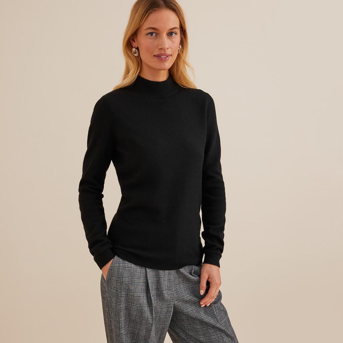 Stehkragenpullover Damen Braun 38 von La Redoute Collections