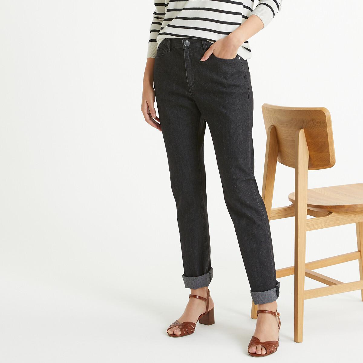 Straight-jeans Damen Schwarz 38 von La Redoute Collections