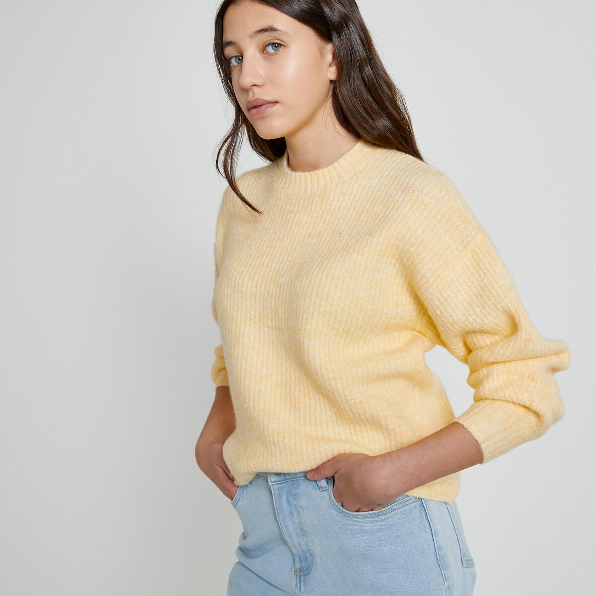 Strickpullover Mit Rundem Ausschnitt Mädchen Gelb XXXS von La Redoute Collections