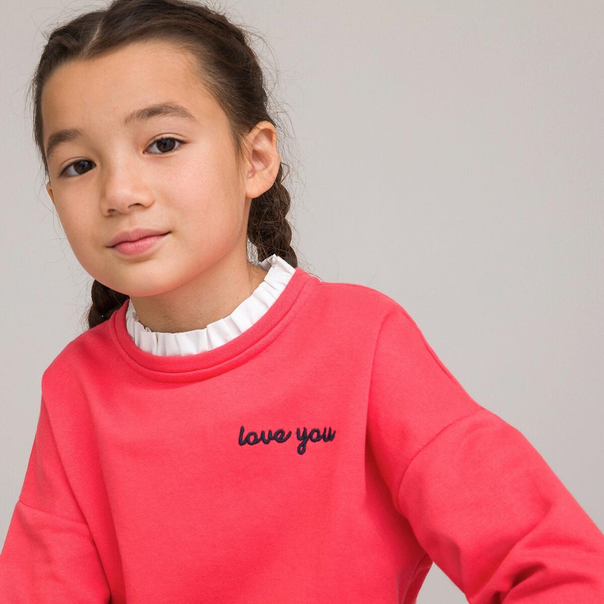 Sweatshirt In Lagenoptik Mädchen Orange 118 von La Redoute Collections