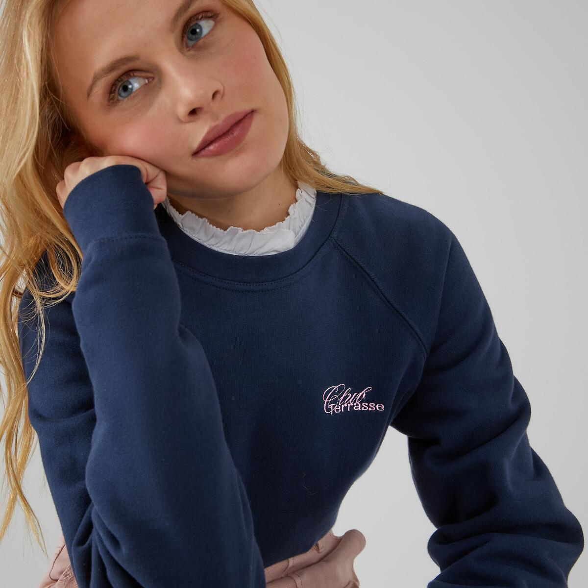 Sweatshirt Mit Rundem Ausschnitt Damen Blau S von La Redoute Collections