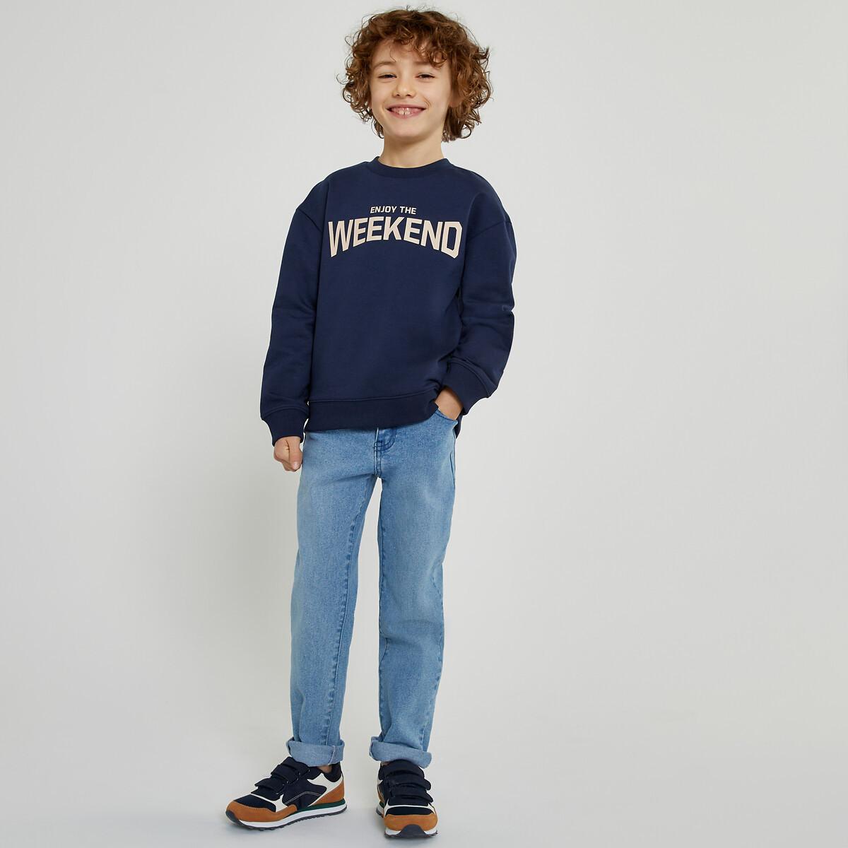 Sweatshirt Mit Rundhals Jungen Blau 102 von La Redoute Collections