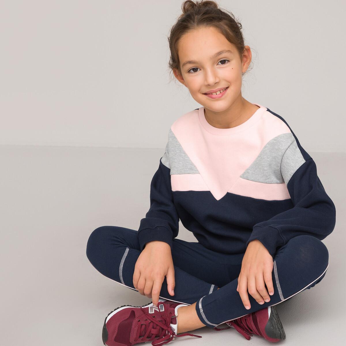 Sweatshirt Mit Rundhalsausschnitt Mädchen Blau 126 von La Redoute Collections