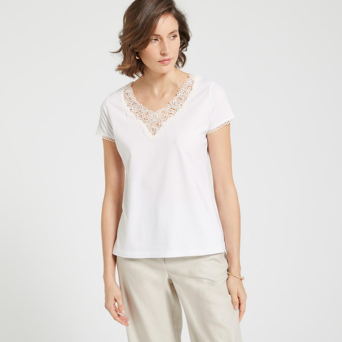 T-shirt Damen Weiss 33/34 von La Redoute Collections