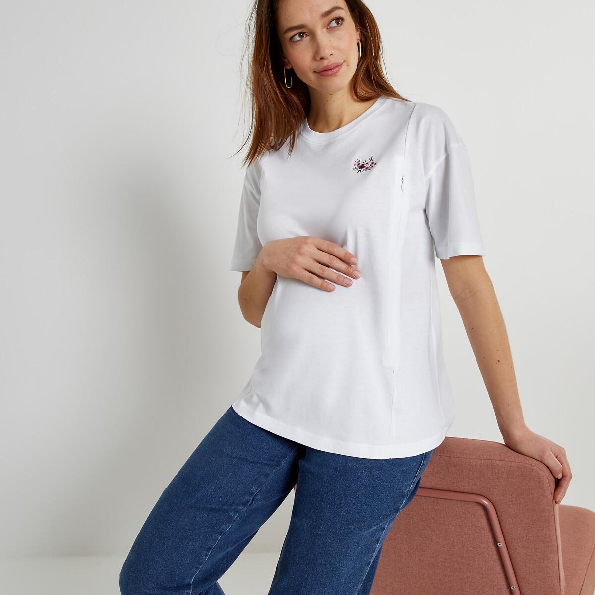 T-shirt Für Schwangerschaft Und Stillzeit Damen Weiss M von La Redoute Collections