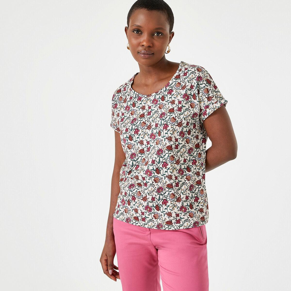 T-shirt Mit Blumenmuster Damen Multicolor 38 von La Redoute Collections