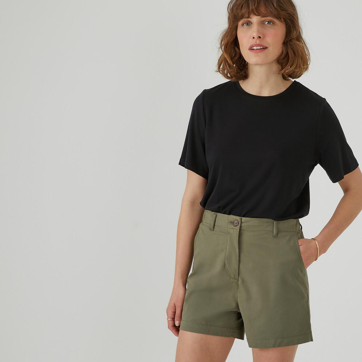 T-shirt Mit Rundem Ausschnitt Damen Schwarz L von La Redoute Collections