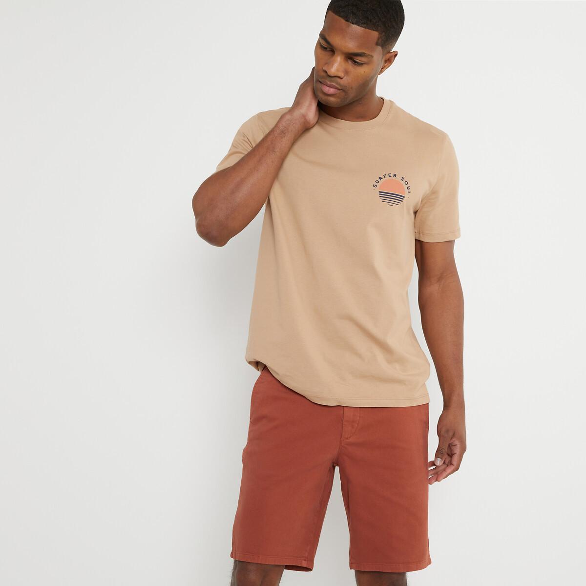 T-shirt Mit Rundem Ausschnitt Und Kurzen Ärmeln Herren Beige 3XL von La Redoute Collections