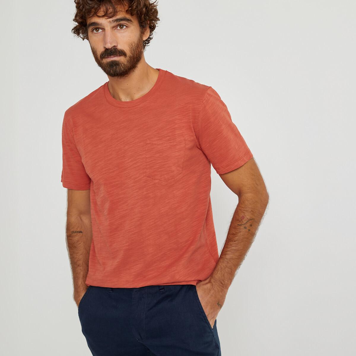 T-shirt Mit Rundem Ausschnitt Und Kurzen Ärmeln Herren Orange XXL von La Redoute Collections