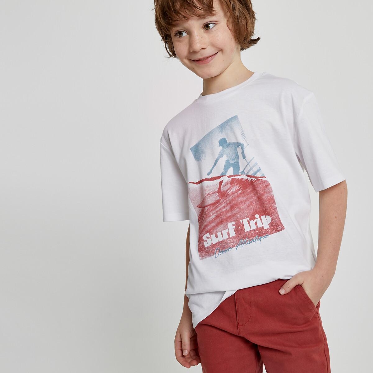 T-shirt Mit Surfermotiv Jungen Weiss 114 von La Redoute Collections