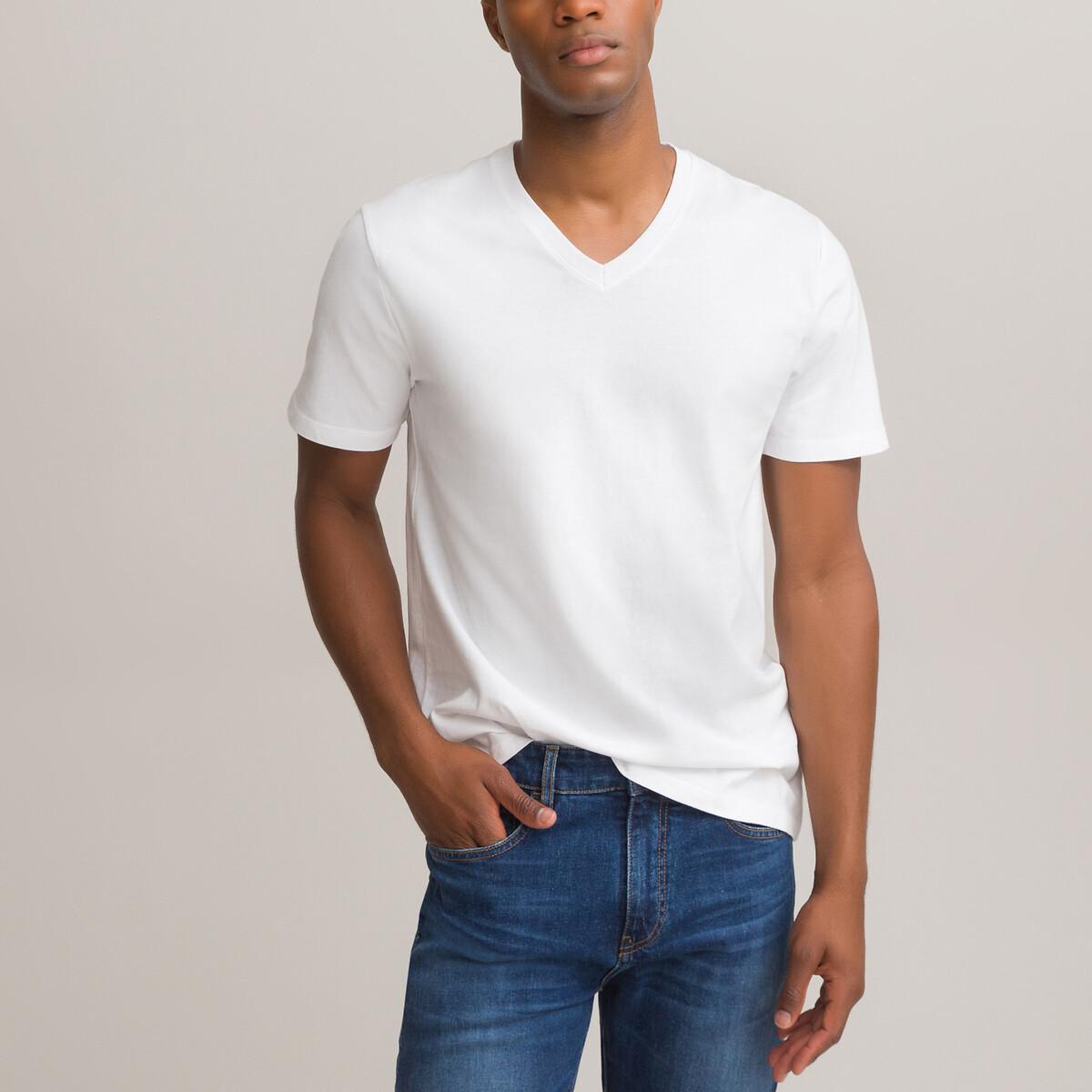 T-shirt Mit V-ausschnitt Herren Weiss 3XL von La Redoute Collections