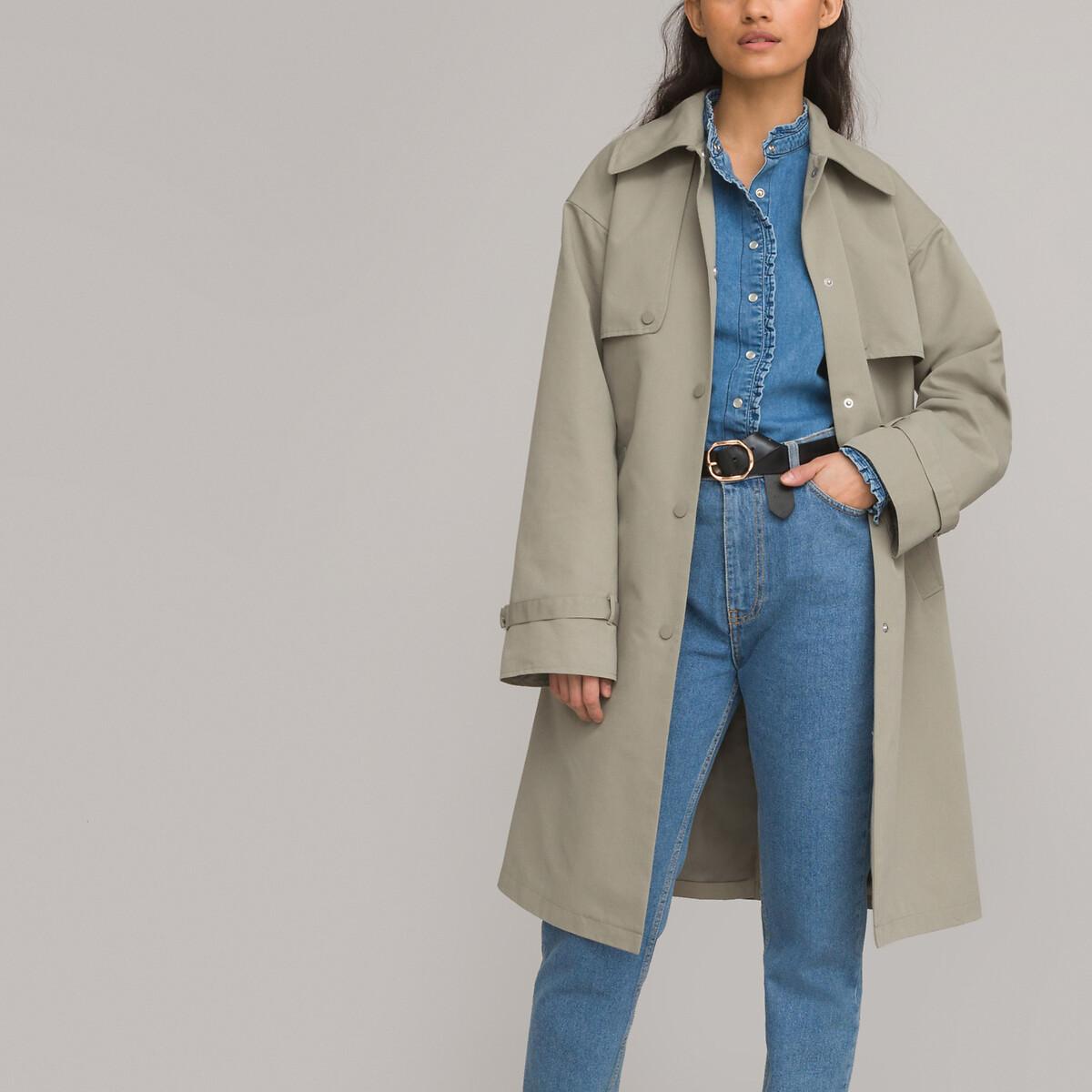 Trenchcoat Damen Grün 36 von La Redoute Collections