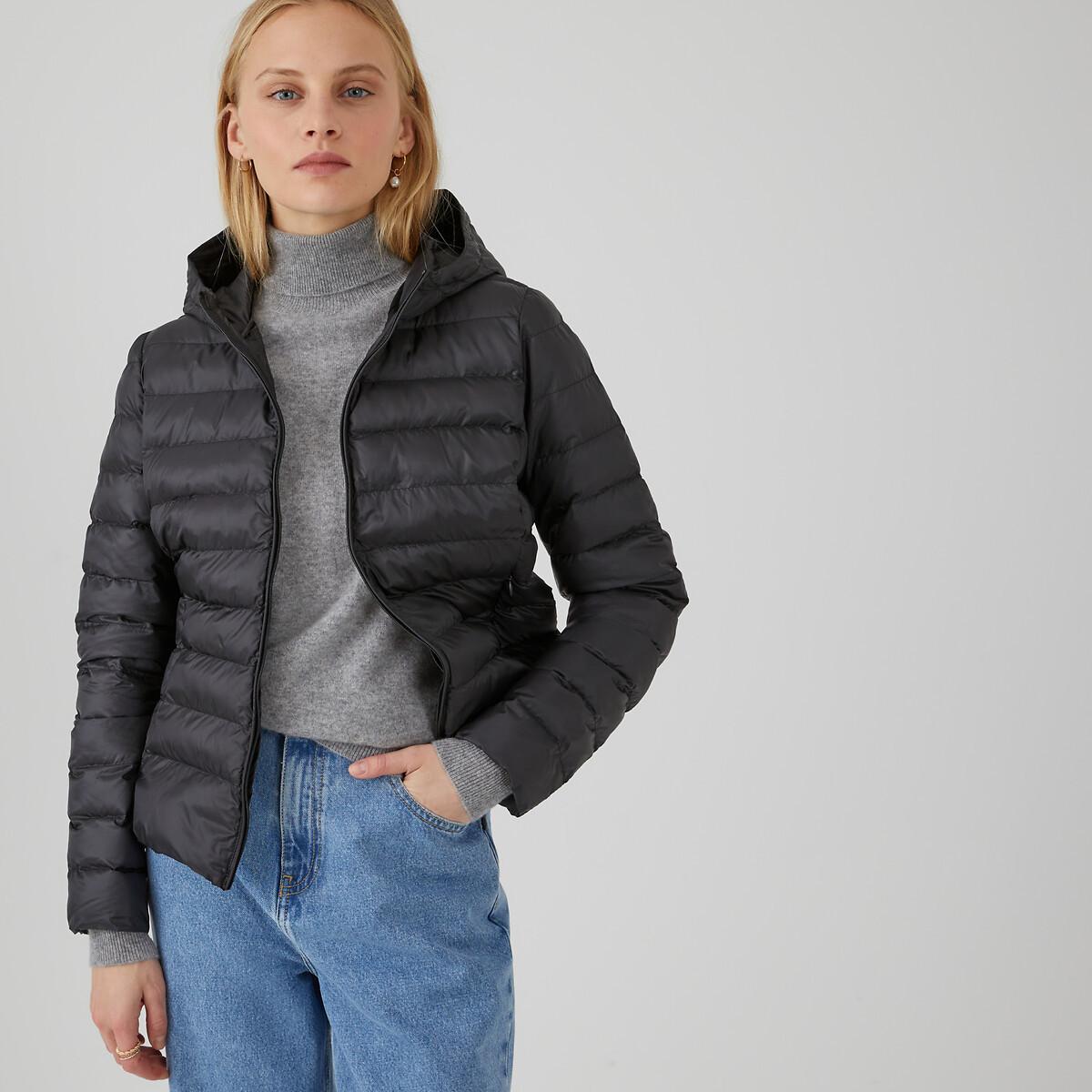 Ultra Leichte Steppjacke Mit Kapuze Damen Schwarz 40 von La Redoute Collections