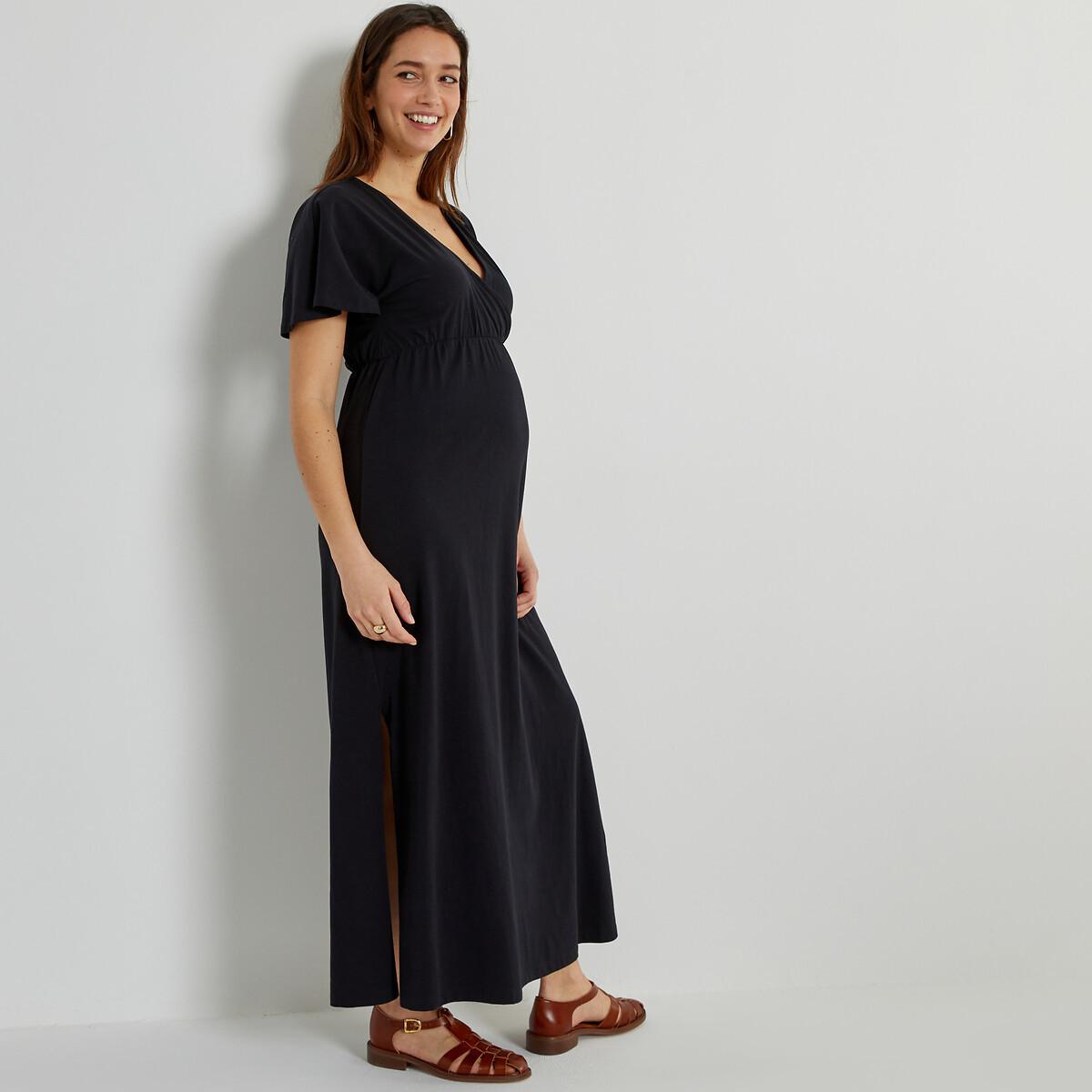 Umstands-maxikleid Aus Jersey Damen Schwarz L von La Redoute Collections