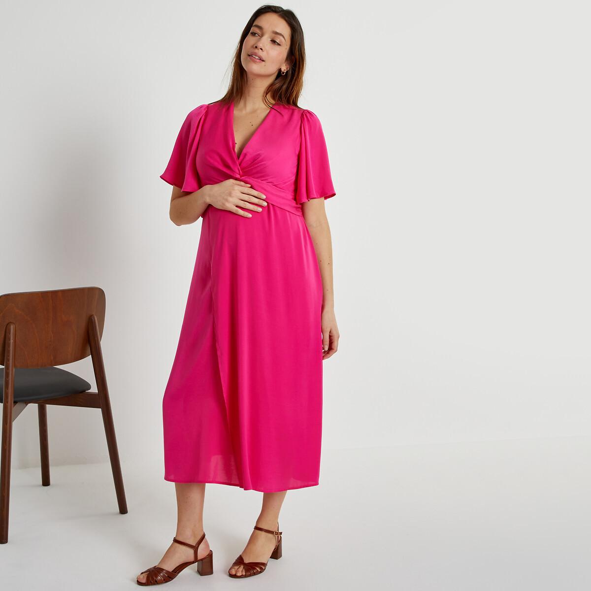 Umstandskleid Aus Satin Damen Rosa 32 von La Redoute Collections