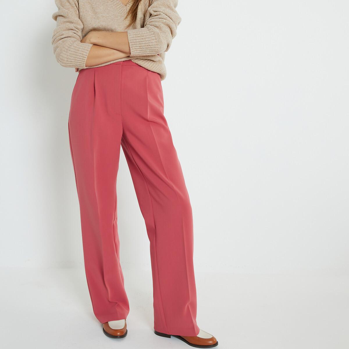 Weite Bundfaltenhose Damen Rosa 36 von La Redoute Collections