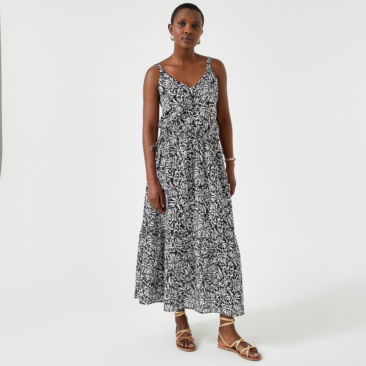 Weites Multilook-maxikleid Mit Blumenprint Damen  36 von La Redoute Collections